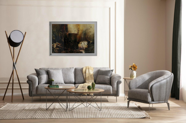 Sofà 3 posti + 1 poltrona Set di divani imbottiti Divani Poltrone di lusso 2 tavolini da caffè