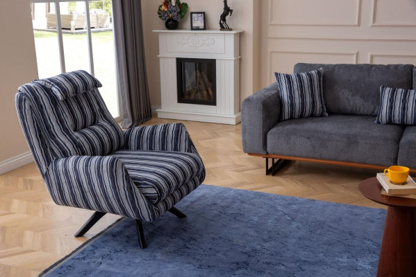 Set da soggiorno designer salotto 4 +1 posti divano mobili soggiorno 2 pz.