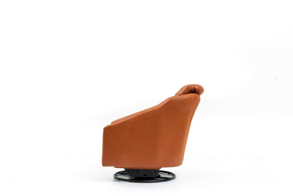 Sedia moderna arancione per il soggiorno, stile mobili designer lounge club 75x90.