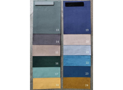 Sofà per il soggiorno di lusso a due posti in tessuto blu, design moderno.