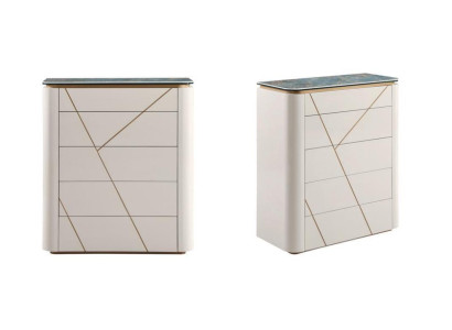 Comodini moderni per camera da letto, credenza di lusso in stile moderno. Design moderno di mobili.