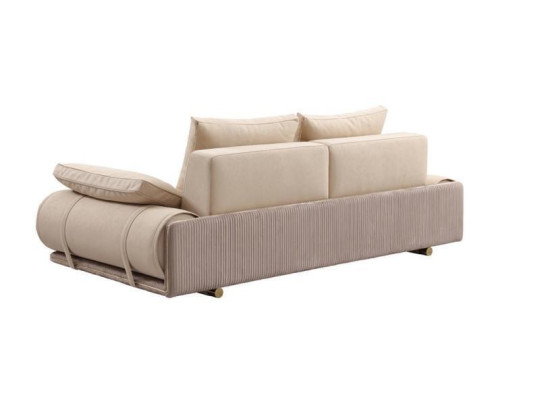 Divano moderno a 3 posti colore bianco, divano imbottito design per il soggiorno nuovo.