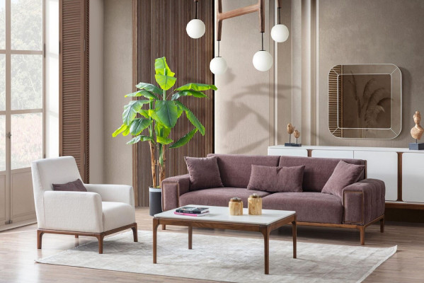 Set soggiorno 3+1 posti tavolino da caffè divano poltrona design moderno