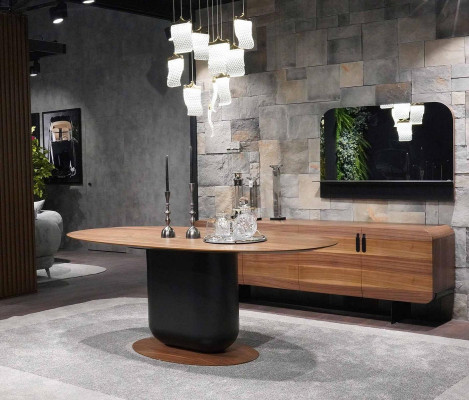 Tavolo da pranzo Design tavolo Mobili moderni Sala da pranzo Legno Design Lusso Arredamento Nuovo