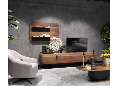 Soggiorno completo Set di arredi per il soggiorno Marrone Scaffale da parete Nuovo