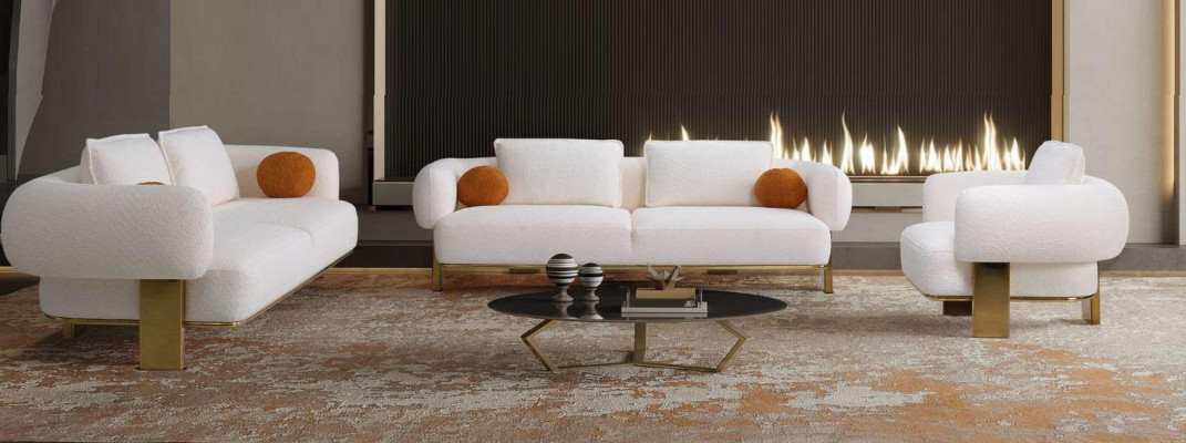 Set divano 2x tre posti con cuscini, 3 pezzi, divano di design nuovo per il soggiorno