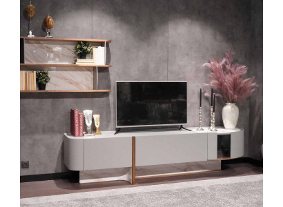 Set soggiorno di lusso parete attrezzata porta TV credenza nuova mensola a muro.