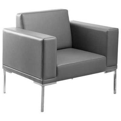 Sedia grigia per la TV, poltrona design, poltrona reclinabile, relax, singola.