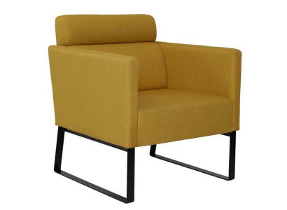 Sedia lounge relax marrone in tessuto da una persona di lusso.