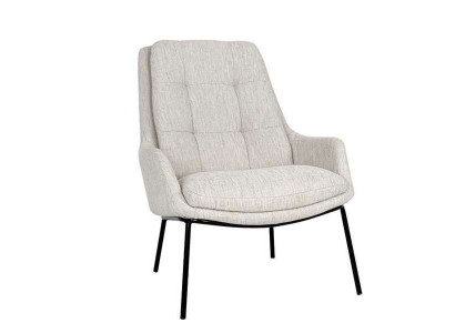 Sedia imbottita di design, poltrona grigia di lusso in tessuto, monoposto.