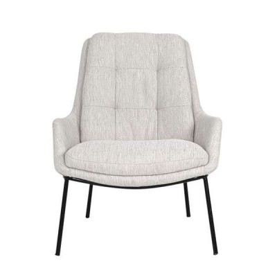 Sedia imbottita di design, poltrona grigia di lusso in tessuto, monoposto.