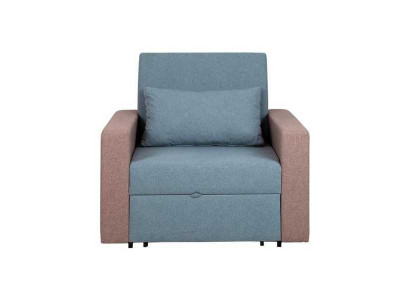 Sedia blu con funzione letto per soggiorno monoposto Relax di lusso poltrona da club.