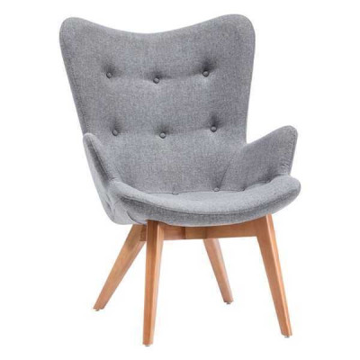 Designer Sedia da pranzo grigia in legno monoposto Soggiorno Sedie di lusso