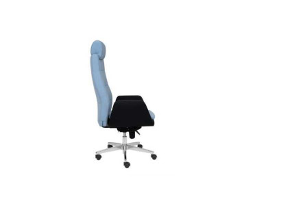 Sedia da ufficio di lusso blu-nera poltrona girevole da ufficio sedia da scrivania di design