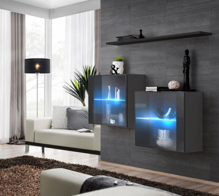 Mobile porta TV da designer con scaffali a muro, ripiano da parete, set di mobili da soggiorno di lusso