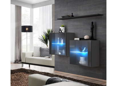 Mobile porta TV da designer con scaffali a muro, ripiano da parete, set di mobili da soggiorno di lusso