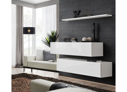 Garnitura Bianca Set completo di 3 pezzi Scaffale parete Moderno Design