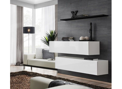 Set di mobili moderno parete mobile scaffale mensola bianco lusso arredamento designer