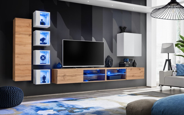 Mobili da design moderni Scaffali da parete Supporto TV Armadio da parete Armadio pensile Mobili in legno