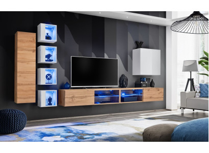 Mobili da design moderni Scaffali da parete Supporto TV Armadio da parete Armadio pensile Mobili in legno