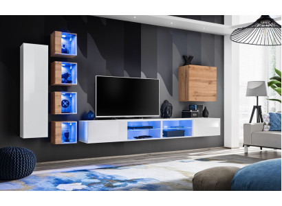 Mobili da soggiorno: armadio designer, scaffali da parete, credenza, armadietto a muro.