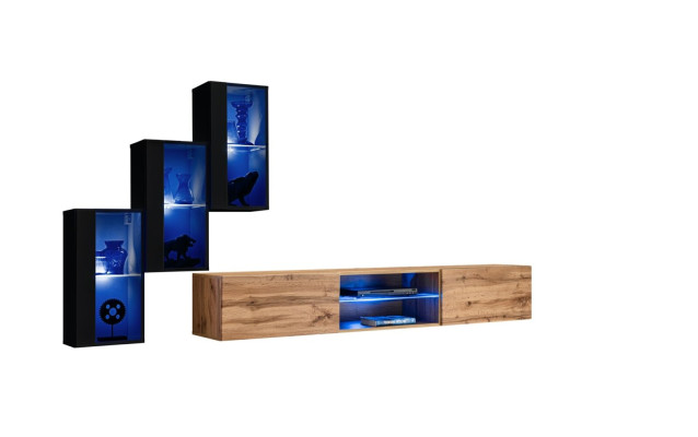 Mobili soggiorno lusso parete attrezzata completa arredamento designer mobili in legno.