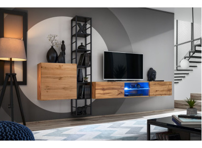 Wandregale Wohnwand Wandschrank Design mensola porta TV credenza di lusso nuova