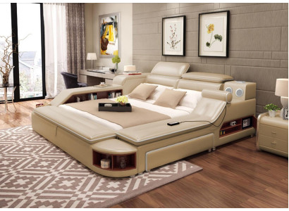 Letto multifunzionale Moderni letti per hotel Letto matrimoniale USB Sound 180x200