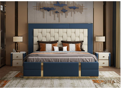 Design Boxspring letto Moderno Letti Letto Letto Matrimoniale Hotel Lusso 180x200 Nuovo