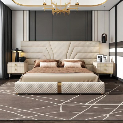 Designer Letto Letti Letto Imbottito in Metallo Oro 180x200 Letto Matrimoniale Letto Matrimoniale