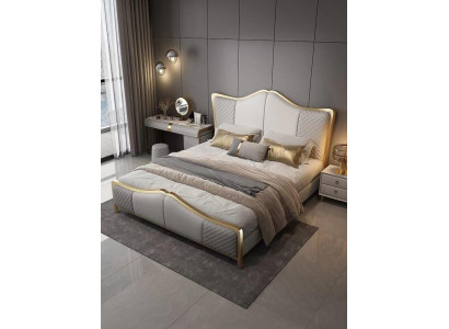 Set da camera da letto di lusso di designer, gruppo con letto, 2 comodini, 3 pezzi, nuovo