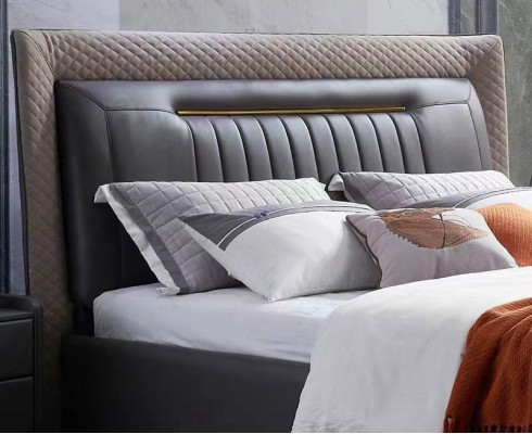 Moderno letto letto moderno in pelle di lusso Letto matrimoniale letto moderno nuovo