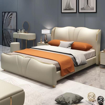 Letto Mobili Design Letti Matrimoniali di Lusso Camera da Letto in Legno Nuova