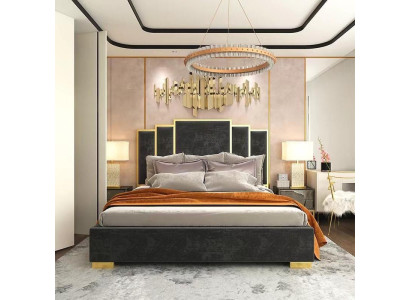 Design Letto Tessile Letti di Lusso Moderni Struttura da Hotel Camera da Letto 180x200