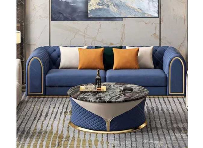 Set da salotto di lusso 3 pezzi in stile moderno Chesterfield, divano di design 3+2+1