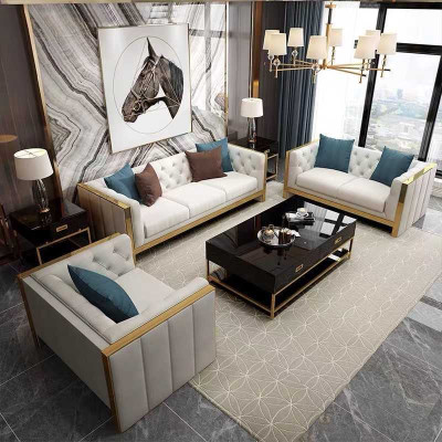 Set soggiorno divano 3+1 posti lussuoso divani bianchi design in pelle nuovo