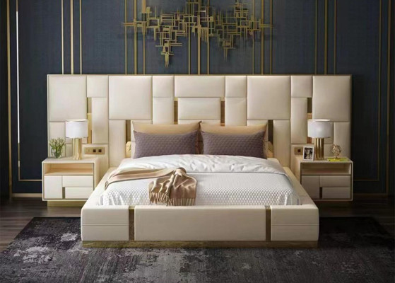 Set di mobili da camera da letto completo 3 pezzi. Mobili di design comodini letti