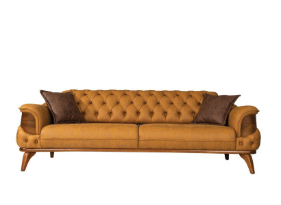 Chesterfield set di divani di lusso con divano a tre posti e poltrona, 3 pezzi.