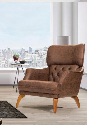 Chesterfield set di divani di lusso con divano a tre posti e poltrona, 3 pezzi.