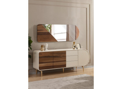 Mobiletto moderno credenza mobile in legno mobile in acciaio bianco mobili di lusso