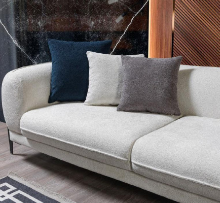 Divano angolare bianco a L-forma Soggiorno Divani Divani Moderni Sofas
