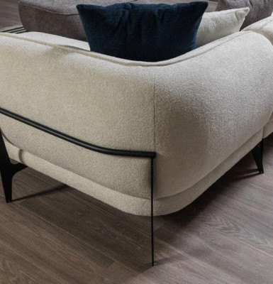 Divano angolare bianco a L-forma Soggiorno Divani Divani Moderni Sofas