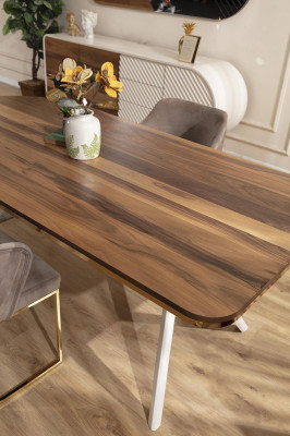 Sala da pranzo Lusso Sedia Gruppo di sedie da pranzo Tavolo Tavoli Bianco Set 8 pezzi