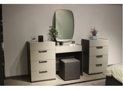 Vanity con specchio Trucco Camera da letto Design Mobili in legno 2 pezzi Nuovo