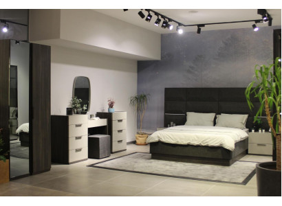 Vanity con specchio Trucco Camera da letto Design Mobili in legno 2 pezzi Nuovo