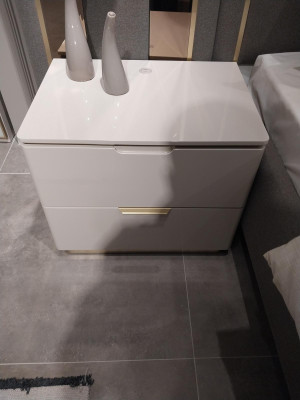 Set da camera da letto di lusso Letto + 2 comodini + panca Mobili di design 4 pezzi Nuovo