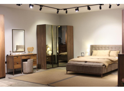 Set da camera da letto letto + 2 comodini Comò Armadio Set di lusso Nuovo