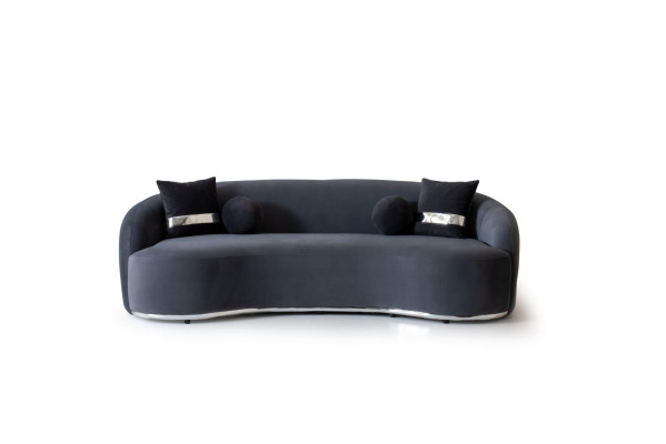 Divano designer 4 posti Sofa nero Divani grandi xxl Mobili da seduta 250 cm
