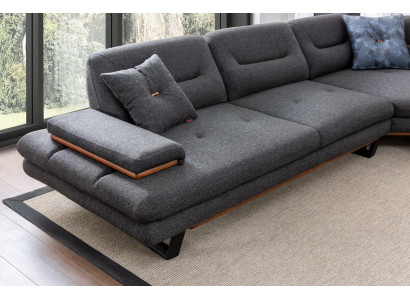 Designer 3 pezzi. Set salotto divano ad angolo a L + 3 + 1 posti moderno nuovo