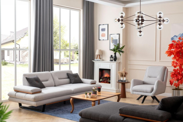 Divano moderno 3 posti + 1 posto e divano angolare a L mobilio di design nuovo